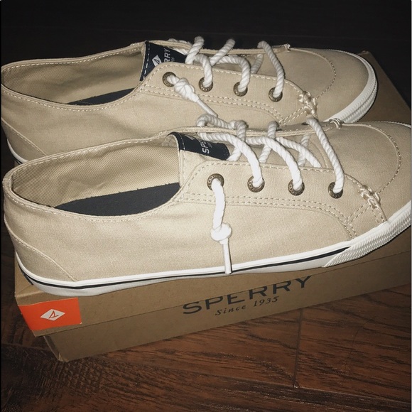 Shoes - Brand-new Sperry tennis shoes in color “sand”
